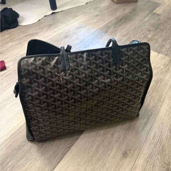 Goyard Black and Brown Patterned Bag - Picture 9 of 13